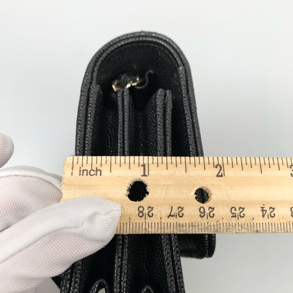 NIB Chanel Black Mini Caviar Wallet On Chain WOC - Picture 16 of 16